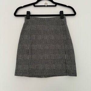 Brandy Melville Black Plaid Cara Mini Skirt